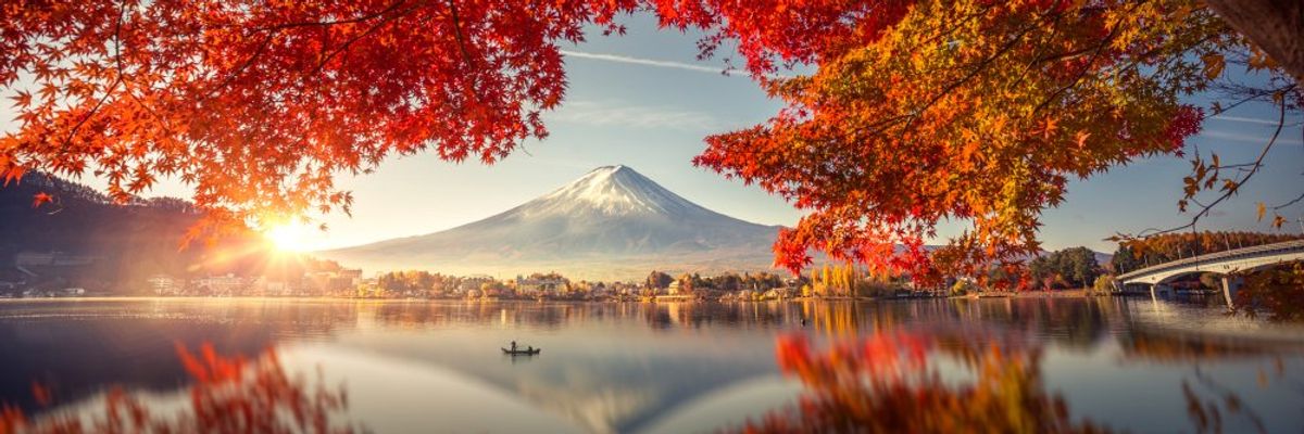 a Fuji hegy ősszel