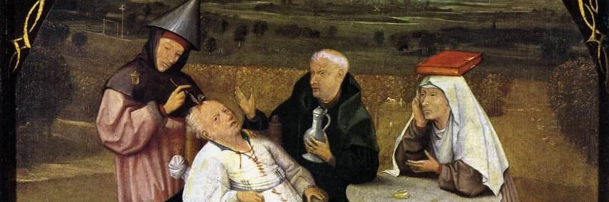 agysebészet Hieronymus Bosch Kőoperáció című képén