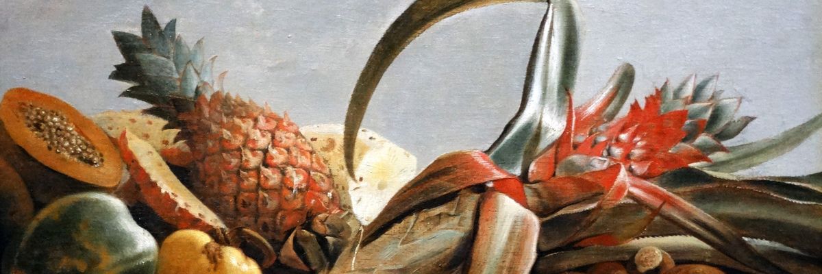 ananász és gyümölcsök csendélet festmény