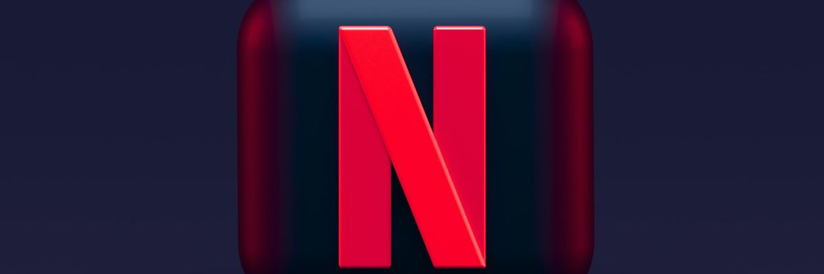 Egy 3D-s Netflix-logo