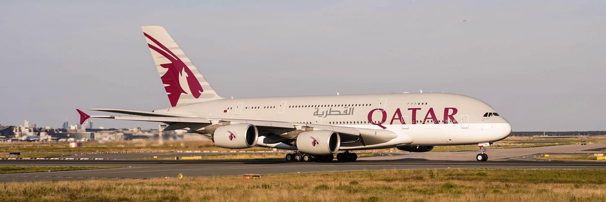 Egy Qatar Airways-repülőgép.