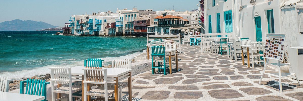 étterem a görög tengerparton