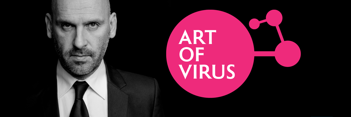 Fekete-Kovács Kornél az Art of Virus plakátján