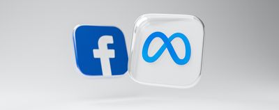 A Facebook és a Meta logója.