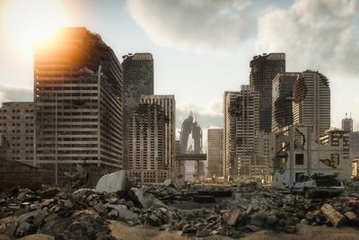 világvége elpusztult lerombolt város épület romok