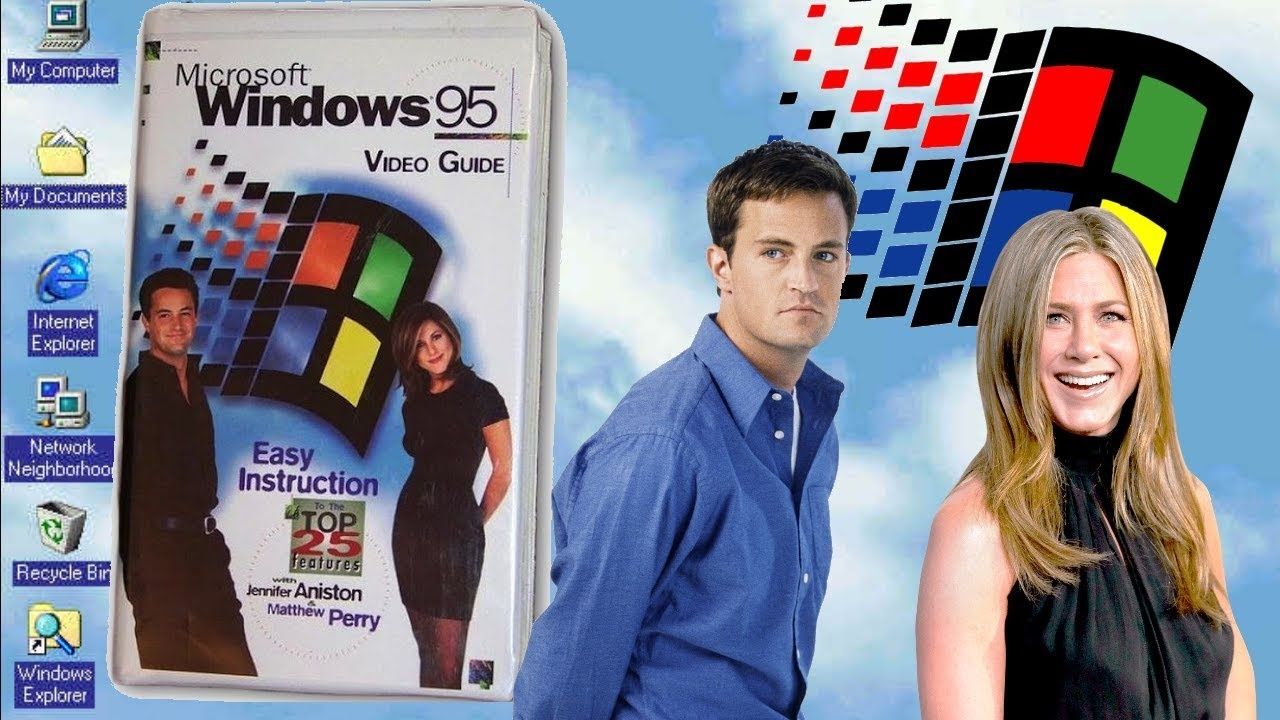 Jennifer Aniston és Matthew Perry a Windows95 videójában