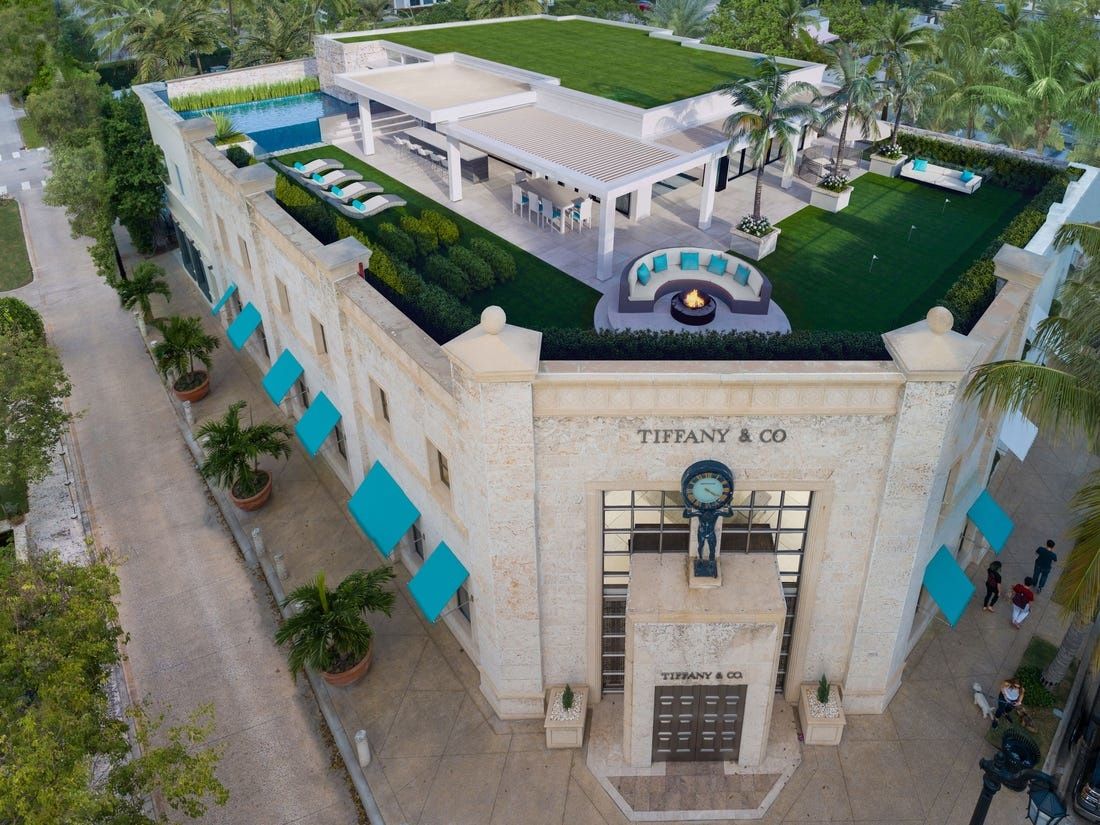 Penthouse lakás a Tiffany & Co. üzlet tetején Palm Beach-en