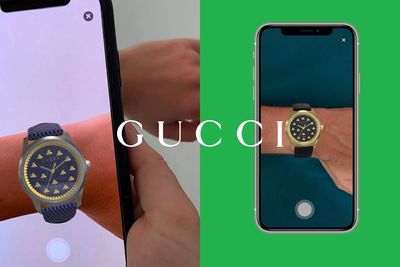 Gucci órák az AR appjukon keresztül