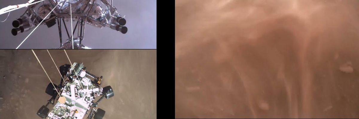 Hihetetlen felvétel: így nézett ki a Perseverance landolása a Marson