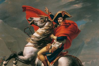 Napoleon at the Great St. Bernard - Jacques-Louis David painting of napoleon