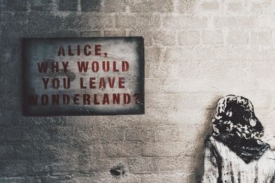 Alice, why would you leave wonderland wall art