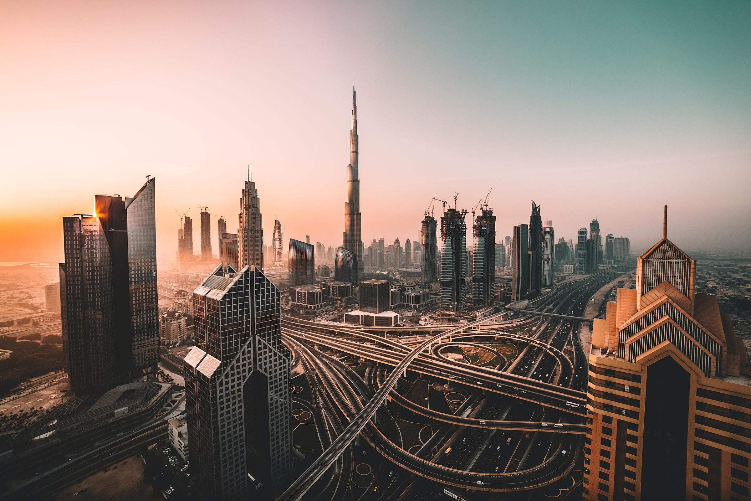 Dubai látképe.