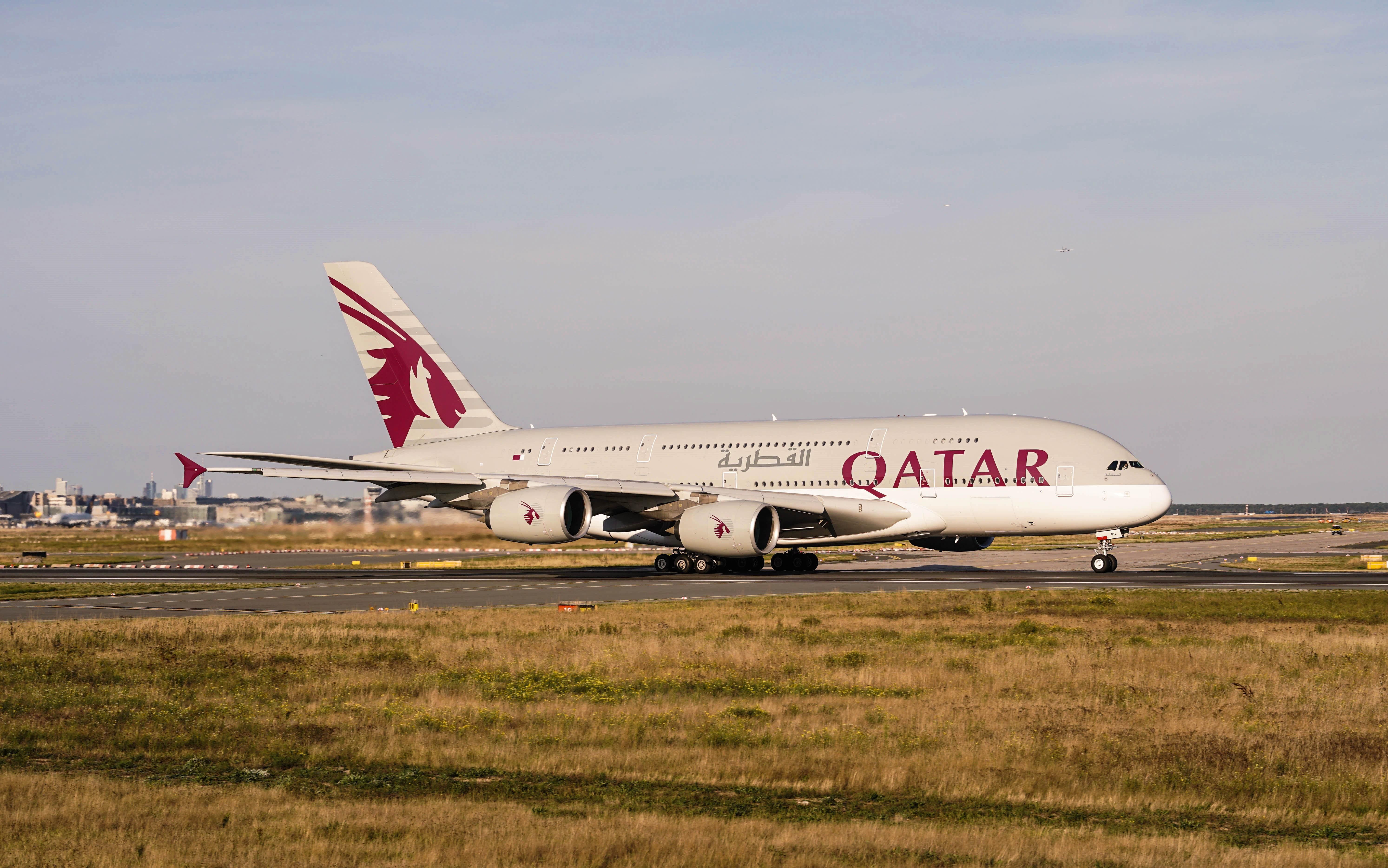 Egy Qatar Airways-repülőgép.