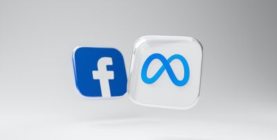 A Facebook és a Meta logója.