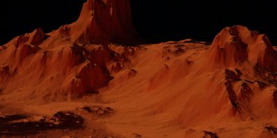 3D Render Mars