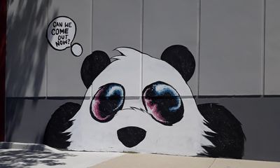 streetart egy panda falfestés 