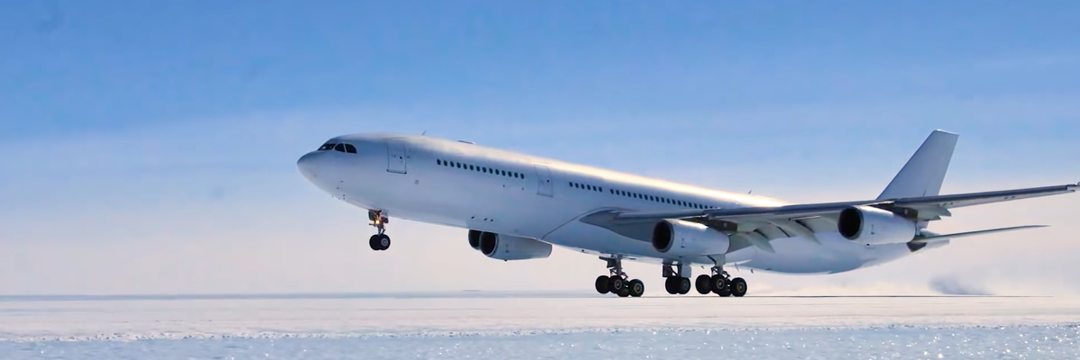 Először landolt az Airbus az Antarktisz jeges kifutóján