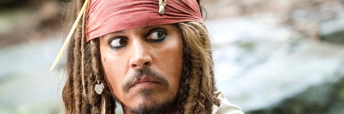 Johhny Depp a Karib Tenger kalózai című filmben.