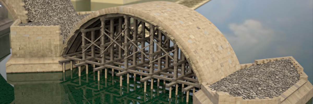 Károly-híd építkezés