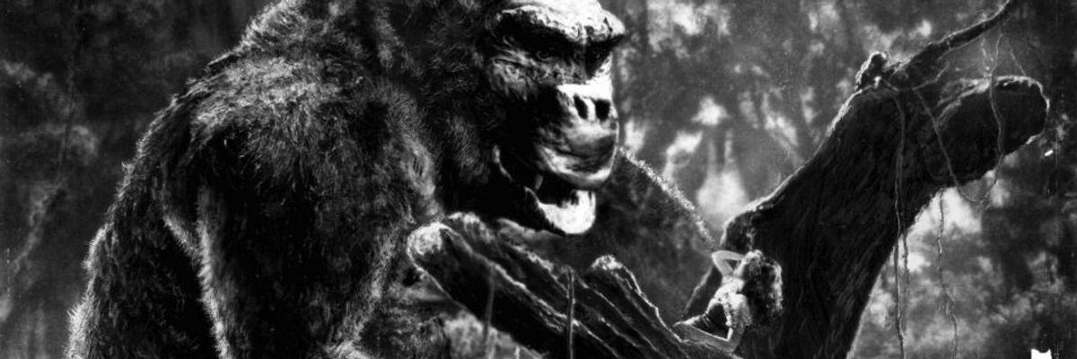 majom gorilla erdő nő king kong fa lombkorona