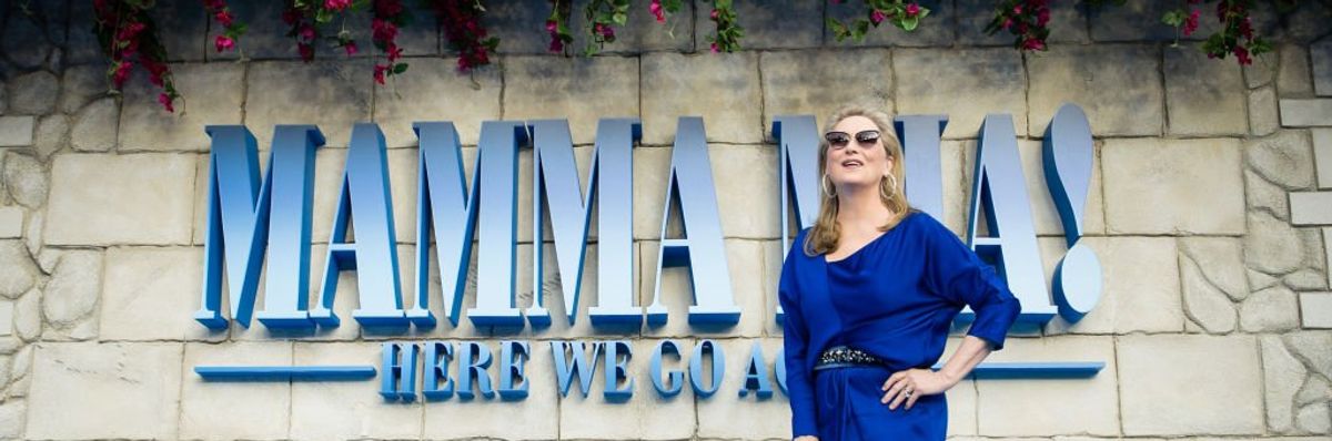 Meryl Streep a 2018-as Mamma Mia! Sose hagyjuk abba angol premierjén