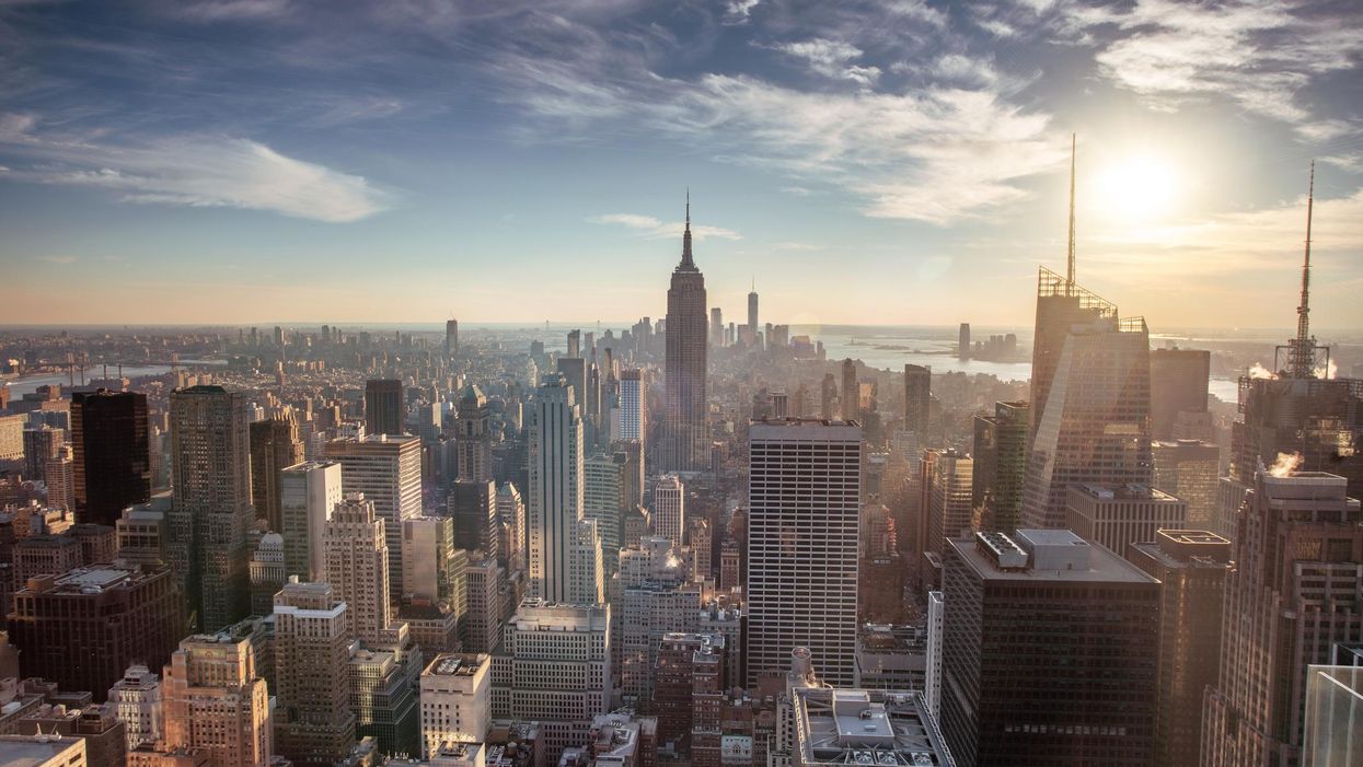 new york látkép város felhőkarcolók