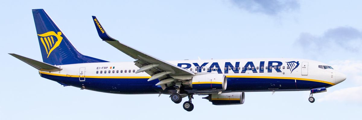 Ryanair gép a levegőben