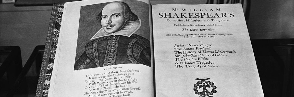 Shakespeare arcképe egy könyvben