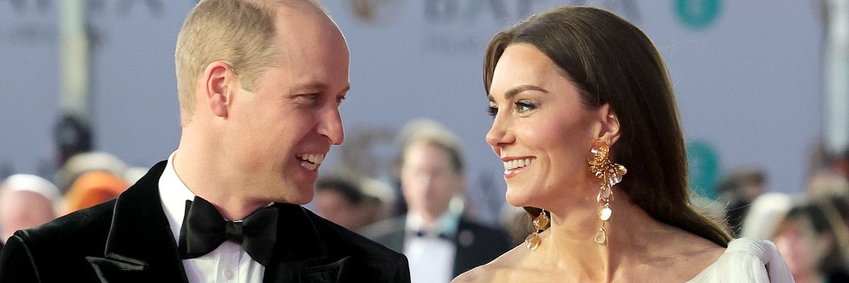 Vilmos herceg és Katalin hercegné 2023 február 19-én a BAFTA díjátadón