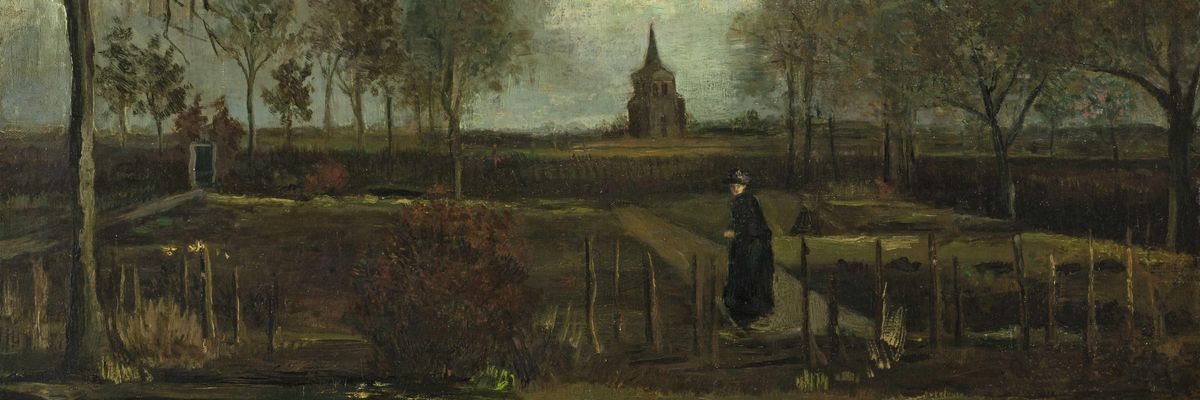Vincent Van Gogh: A nueneni presbitérium kertje tavasszal című alkotása