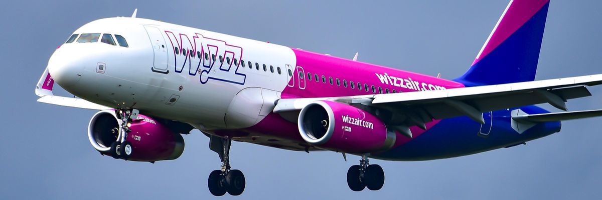 Wizz Air gép a levegőben