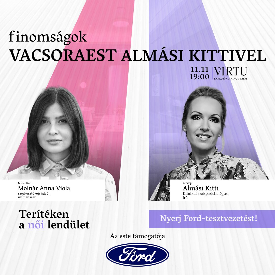 Újrakezdés, önbizalom, bátorság: Almási Kitti a következő finomságok vacsoraest vendége