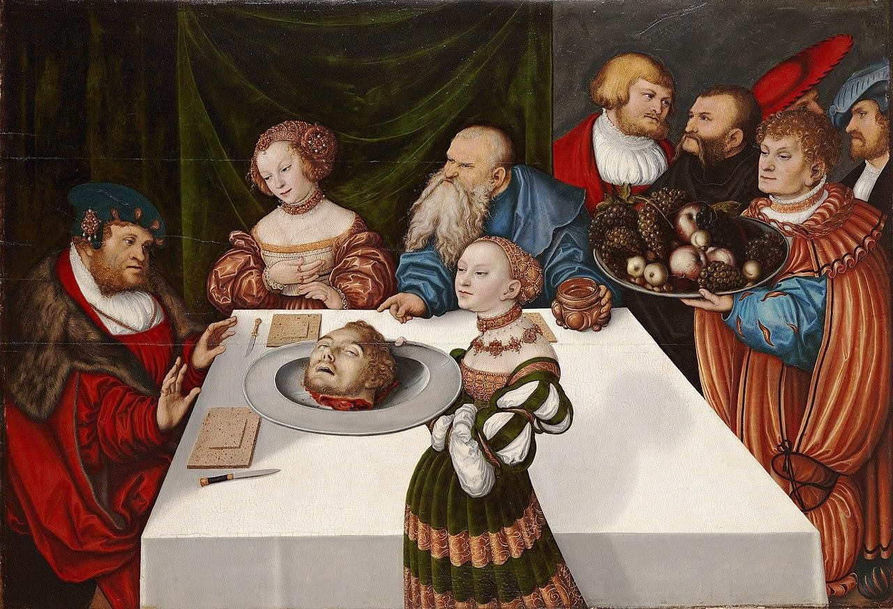 Idősebb Lucas Cranach - Feast of Herod  (1531) / Wikimedia Commonson